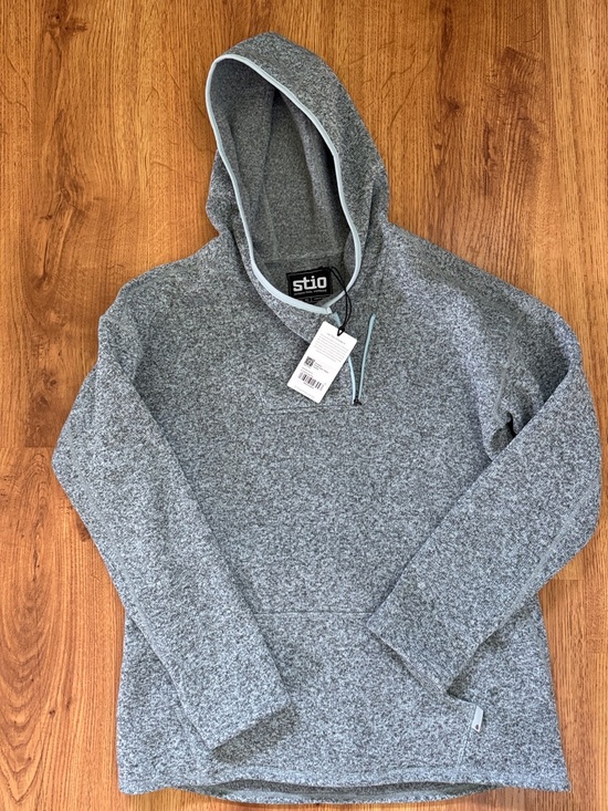 Stio Jackets & Blazers - Stio Gray Heather Hooded Pullover with Contrast Trim